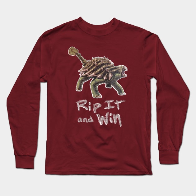 Ankylosaurus 3 Long Sleeve T-Shirt by Mew Culpa